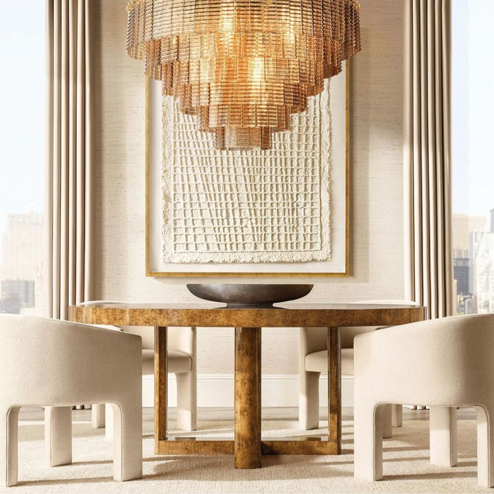 Samurai Clear Round Chandelier 41"D