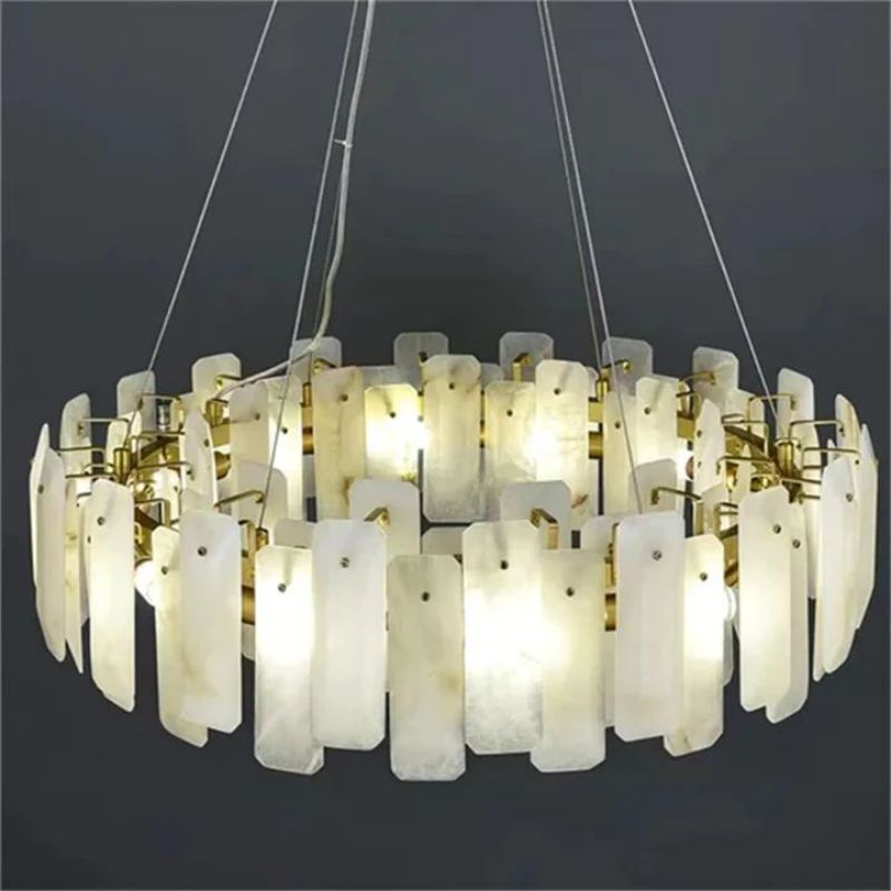 Venu Alabaster Round Chandelier