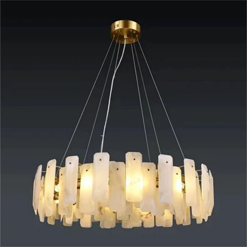 Venu Alabaster Round Chandelier