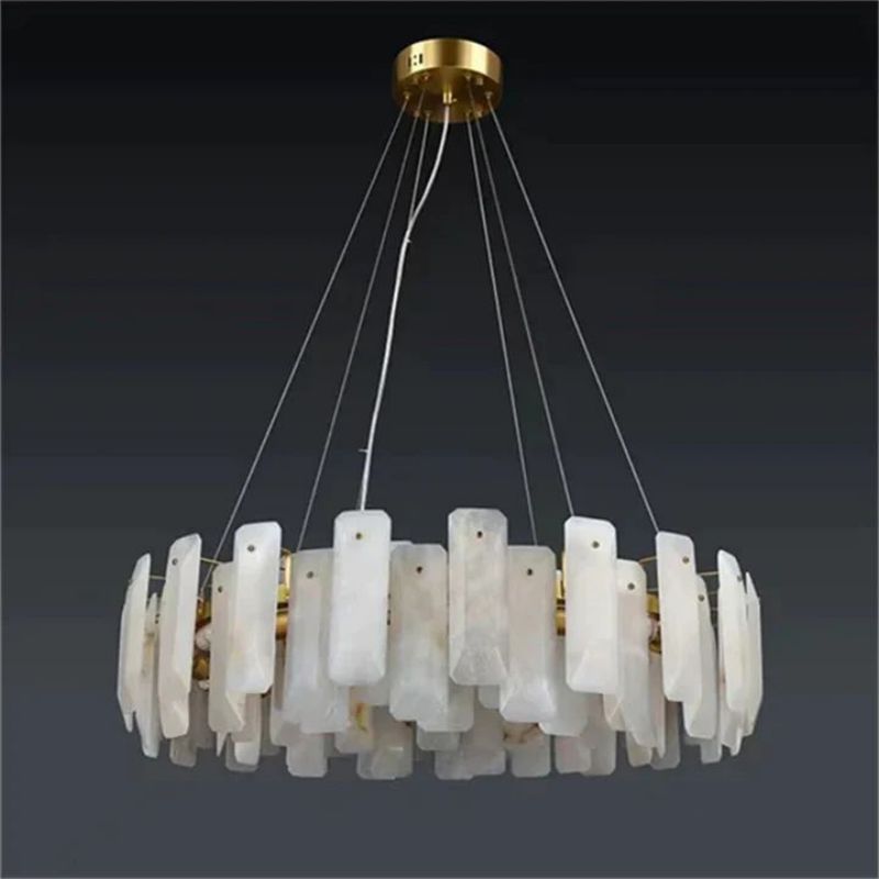 Venu Alabaster Round Chandelier