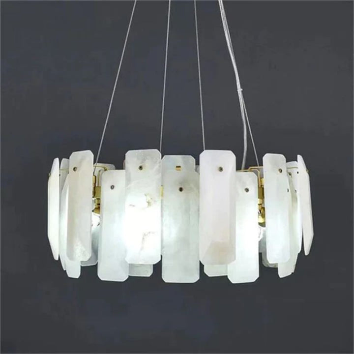 Venu Alabaster Round Chandelier