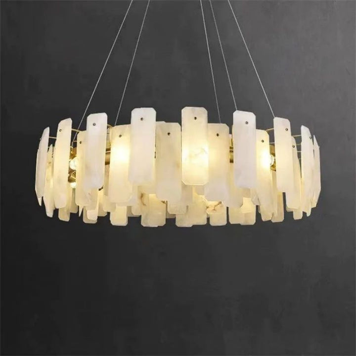 Venu Alabaster Round Chandelier