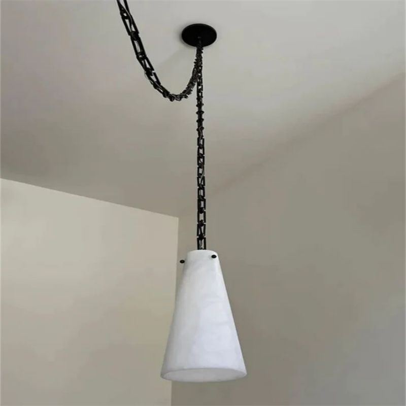 Steve Contemporary Alabaster 3-Light Chandelier