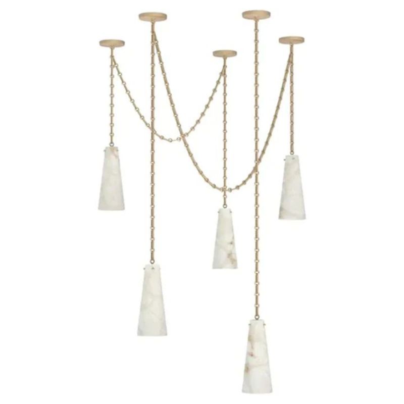 Steve Contemporary Alabaster 5-Light Chandelier