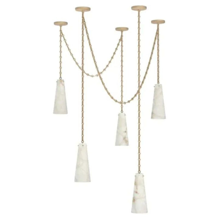 Steve Contemporary Alabaster 5-Light Chandelier