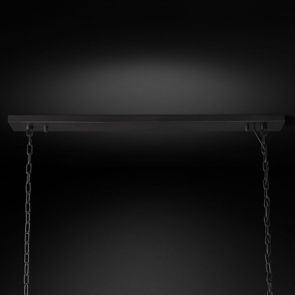 Ryane Triangular Crystal Tiered Rectangle Chandelier 59"