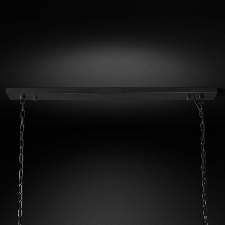 Ryane Triangular Crystal Tiered Rectangle Chandelier 59"