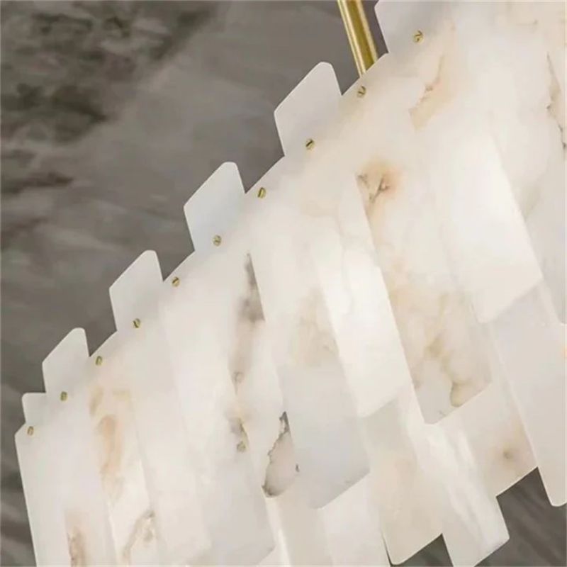 Venu Alabaster Linear Chandelier 39"