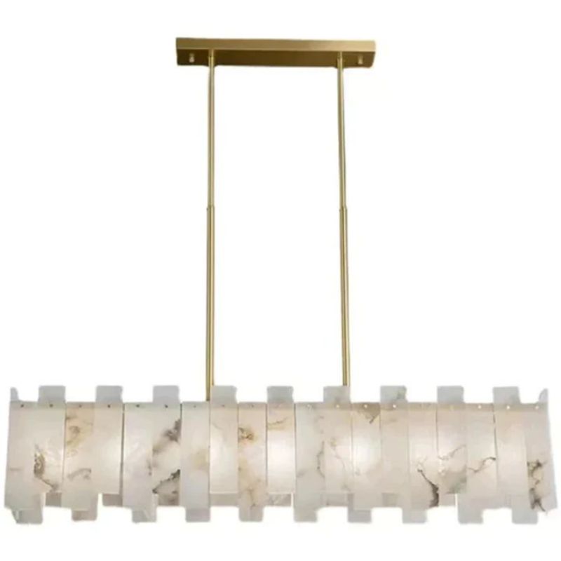 Venu Alabaster Linear Chandelier 39"