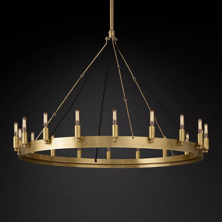 Camilo Vintage Filament Round Chandelier 38‘’D