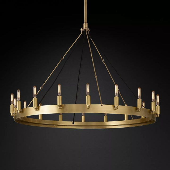 Camilo Vintage Filament Round Chandelier 38‘’D