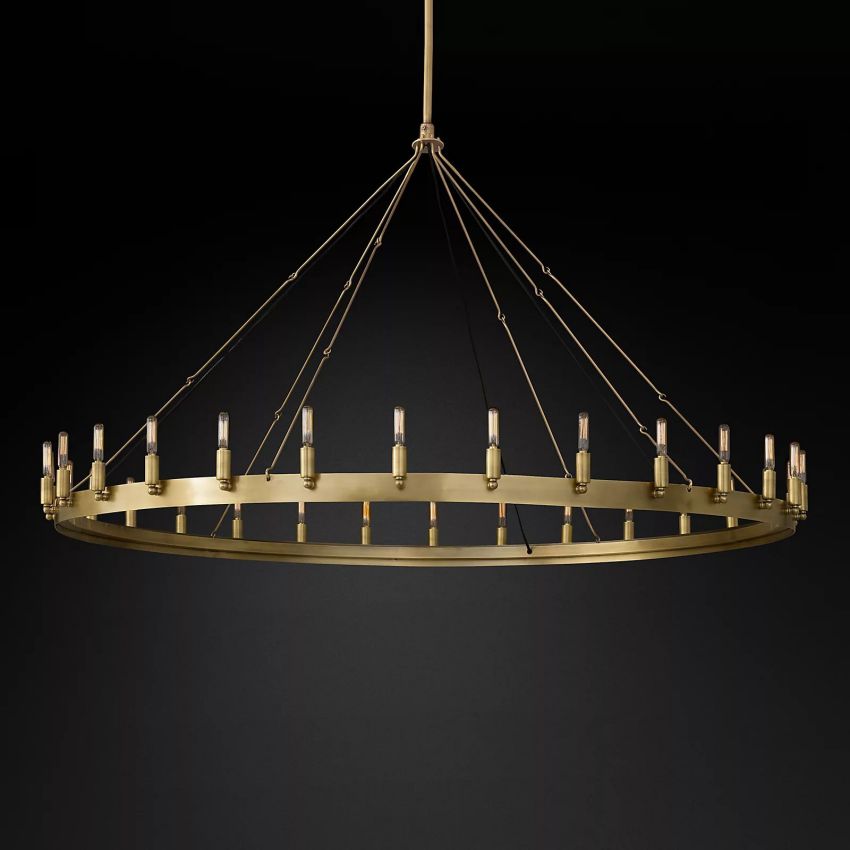 Camilo Vintage Filament Round Chandelier 63‘’D