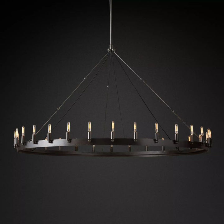 Camilo Vintage Filament Round Chandelier 63‘’D