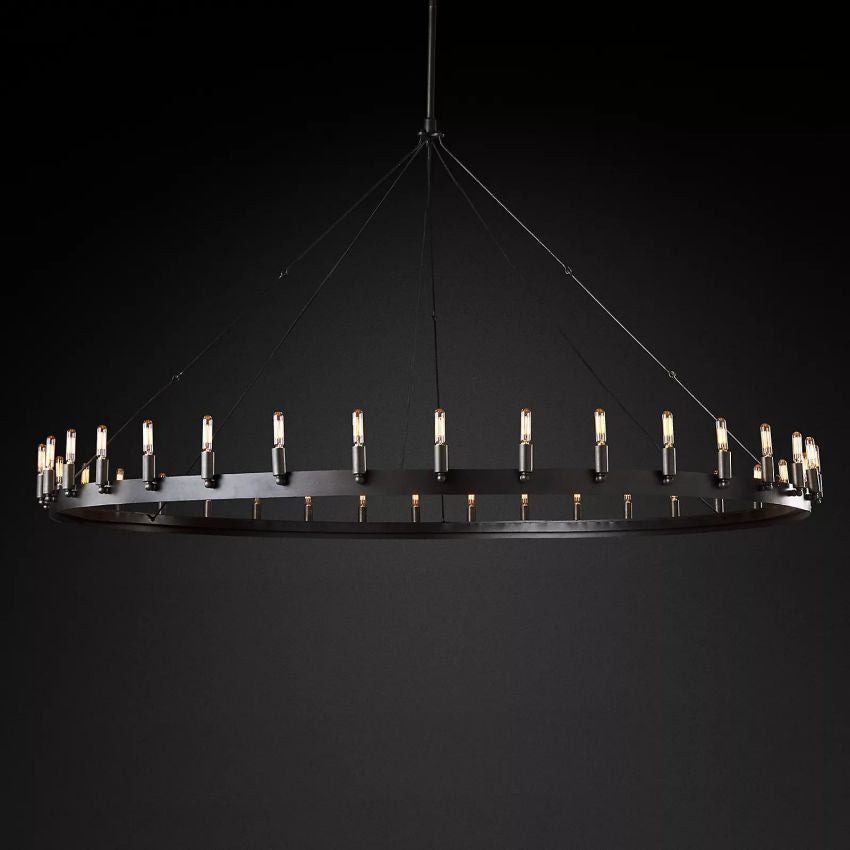 Camilo Vintage Filament Round Chandelier 73‘’D