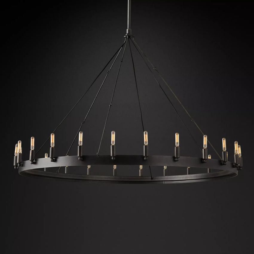 Camilo Vintage Filament Round Chandelier 50‘’D