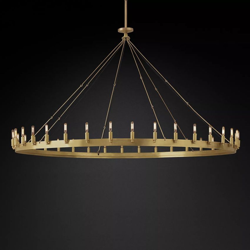 Camilo Vintage Filament Round Chandelier 73‘’D