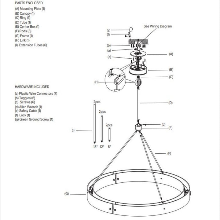 Arya Round Chandelier 48"