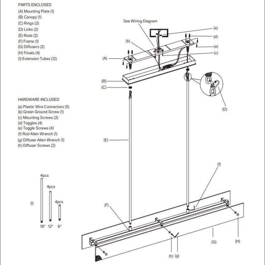 Arya Linear Chandelier 72"