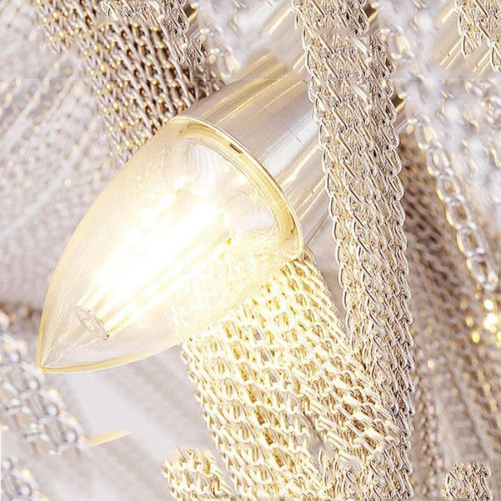 Modern Aluminum Chain Tassel Chandelier