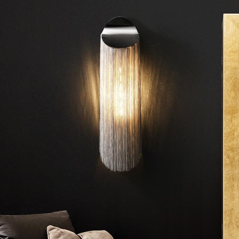 Alisa Plated Aluminum Tassel Long Wall Lamp