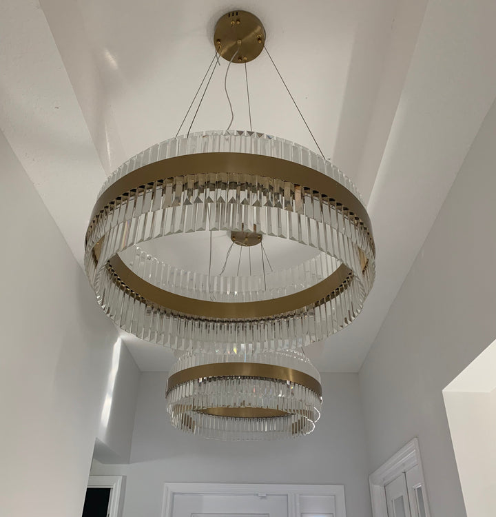 Cebal Odeon Round Crystal Fringe Chandelier