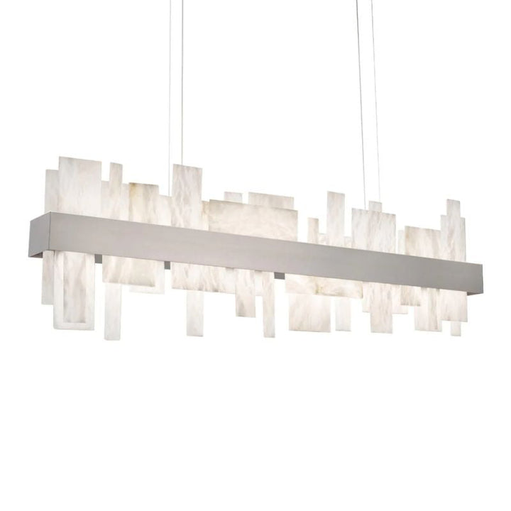 Acropolis 46in LED Linear Alabaster Chandelier