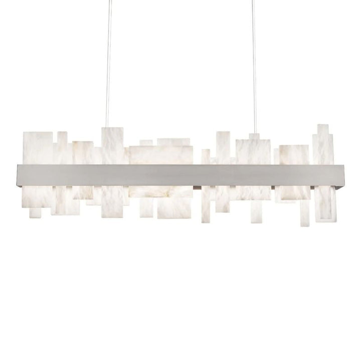 Acropolis 46in LED Linear Alabaster Chandelier