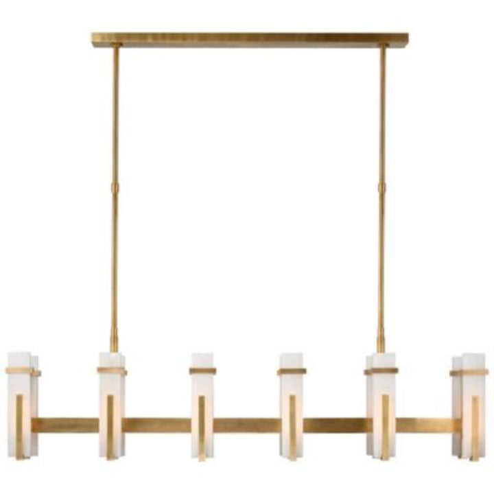 Alabaster Ian Malik Large Linear Chandelier